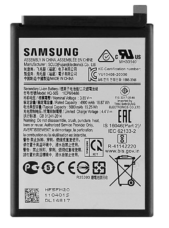 Aku original Samsung A025 A02s/A037 A03S/A035 A03 5000mAh SCUD-HQ-50S (service pack)