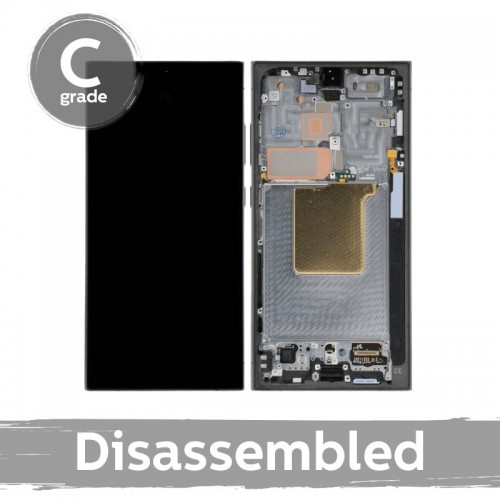 LCD ekraan ühilduv Samsung S928 S24 Ultra raamiga / Titanium Yellow / (7.5/10 kasutatud)
