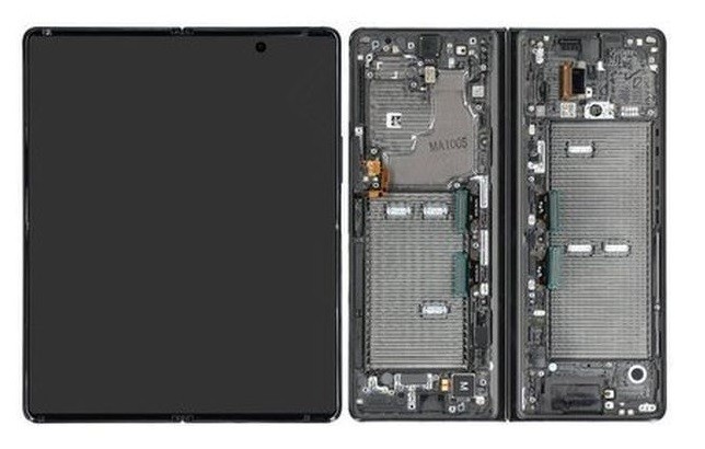 LCD screen Samsung F916 Z Fold2 5G koos touch screen ja frame Mystic Must original (used Grade C)