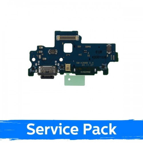 Laadimisport ühilduv Samsung A366 A36 5G flexiga / Plata (Service Pack)