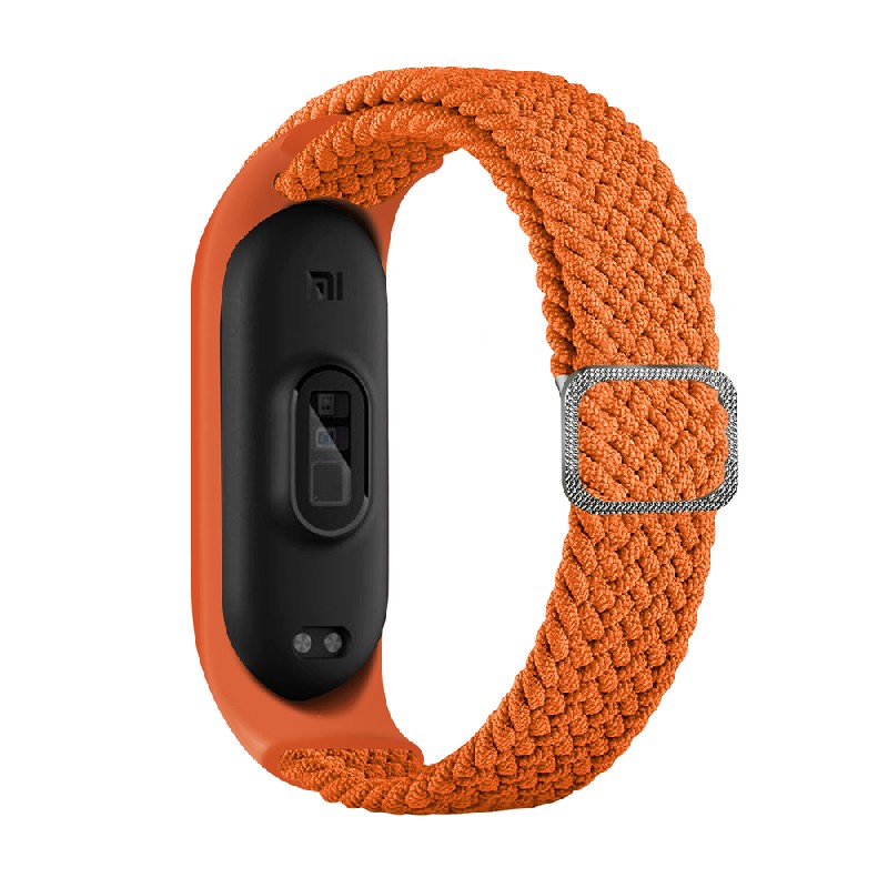 Braided Fabric Rihm Xiaomi Mi Band 3/4/5/6 oranž