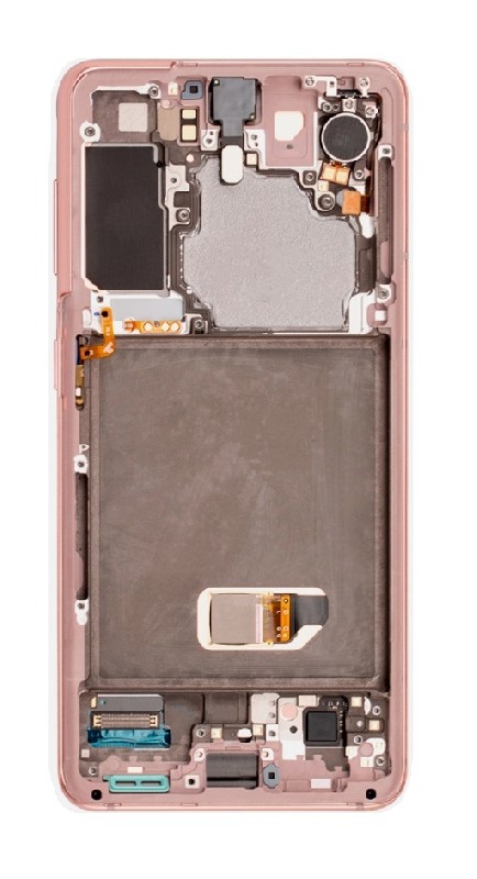 LCD screen Samsung G991 S21 5G koos touch screen ja frame Phantom Roosa original (used Grade A)