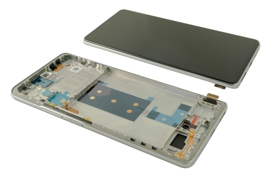 LCD screen Xiaomi 11T Pro 5G koos touch screen koos frame Moonlight Valge/Hõbedane original (service pack)