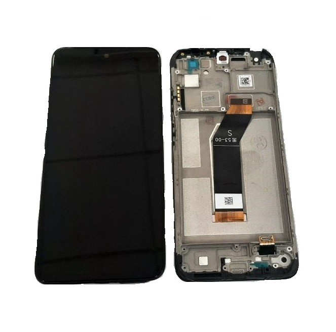LCD screen Xiaomi Redmi 10 2022 koos touch screen ja frame Must original (service pack)