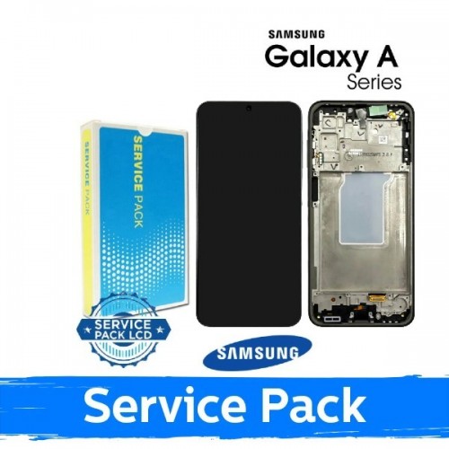LCD ekraan ühilduv Samsung A266 A26 5G raamiga / must / (Service Pack)