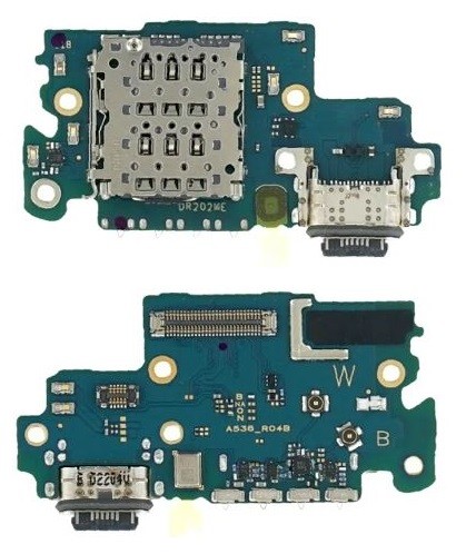 Flex Samsung A536 A53 5G jaoks plugin, microphone, SIM reader original (service pack)