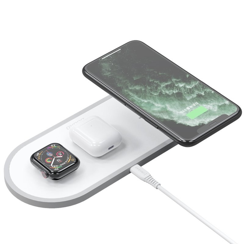 Juhtmevaba charging station Dudao 3in1 (A11) (Phone;AirPods;Watch) valge