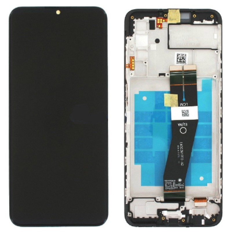 LCD ekraan Samsung A035G (A03 2022) puuteekraani ja raamiga must originaal (service pack)