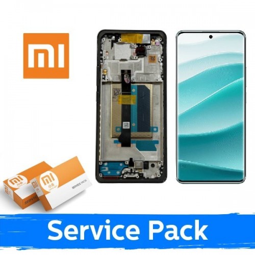 LCD ekraan ühilduv Xiaomi Redmi Note 14 Pro+ 5G raamiga / Kesköö must / (Service Pack)
