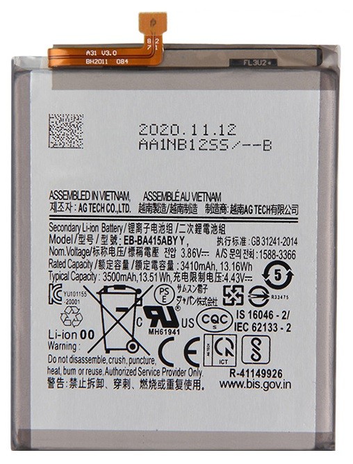 Aku ORG Samsung A415 A41 3500mAh EB-BA415ABY