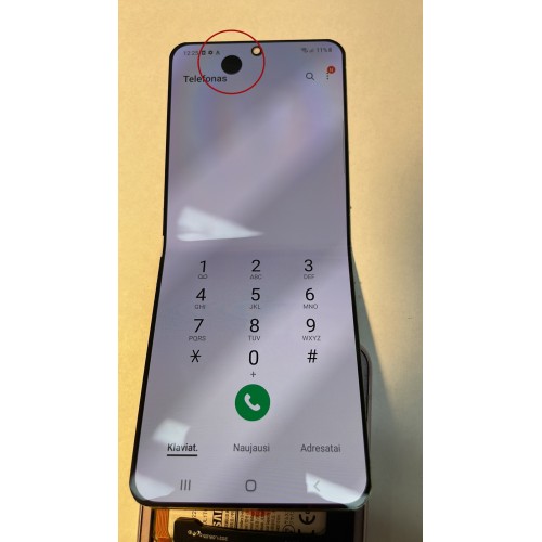 LCD ekraan, ühilduv Samsung F711 Z Flip3 must (defektidega 1) (NF versioon)