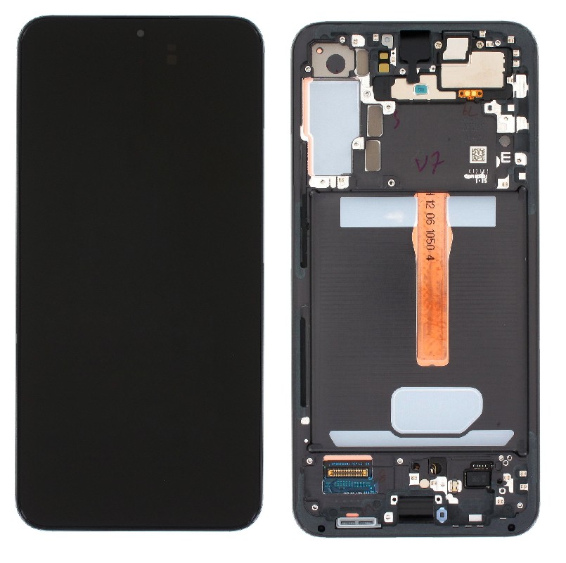 LCD ekraan Samsung S906 S22 Plus puuteekraani ja raamiga must originaal (originaalkomplekt)