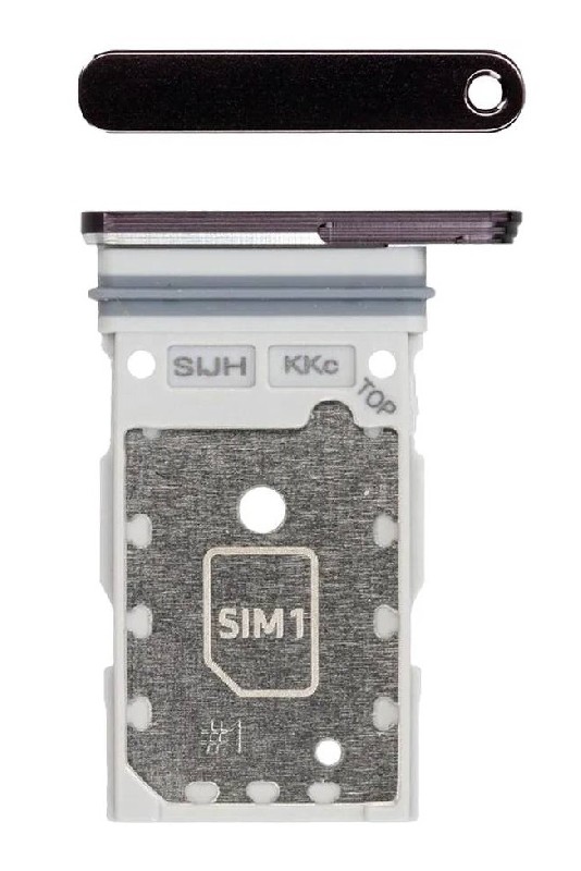 SIM card holder Samsung S908 S22 Ultra Dual Phantom Black original (service pack)