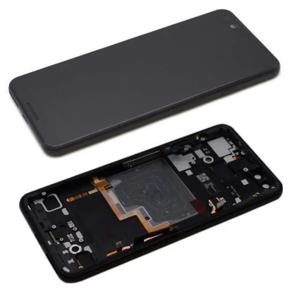 LCD screen Google Pixel 3 koos touch screen ja frame Must original (used Grade B)