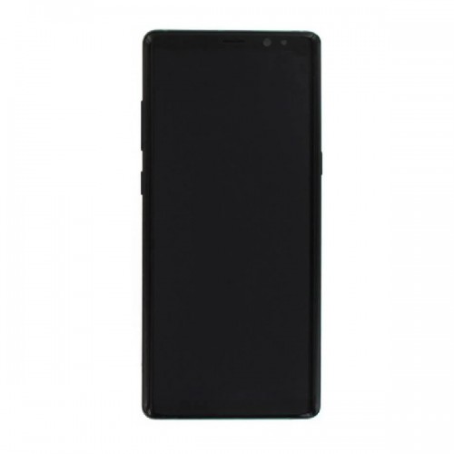 LCD ekraan ühilduv Samsung N950 Note 8 raamiga / Midnight Black / (Uuendatud: Telemax) (Põlenud ikoonid valgel taustal)