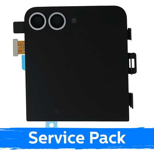 LCD ekraan ühilduv Samsung F741 Z Flip6 (OUTER) raamiga / Hõbedane vari / (Service Pack)