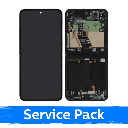 LCD ekraan ühilduv Samsung F761 Z Flip7 FE (INNER) raamiga / Sisemine must / (Service Pack)