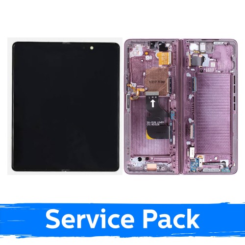 LCD ekraan ühilduv Samsung F936 Z Fold4 (INNER) raamiga / Burgundi / (Service Pack)