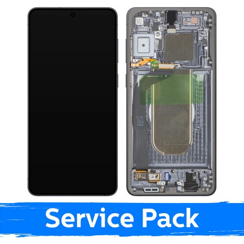 LCD ekraan ühilduv Samsung S937 S25 Edge raamiga / Titanium Silver / (Service Pack)