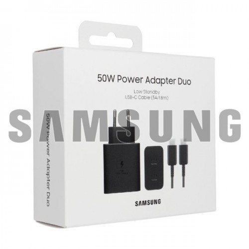 Laadija Samsung EP-T5020XB must 50W (koos pakendiga) + Type-C kaabel / 100% Originaal /