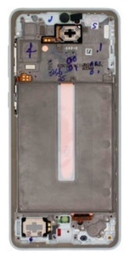 LCD screen Samsung A336 A33 5G 2022 with touch screen and frame White original (service pack)