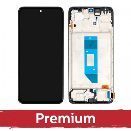 LCD ekraan sobib seadmele Xiaomi Redmi Note 14 4G (EU version) raamiga / Midnight Black / OEM