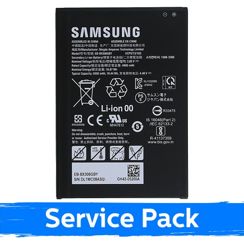 Aku ühilduv seadmega Samsung X300 / X306 Tab Active5 EB-BX306GBY (Service Pack)