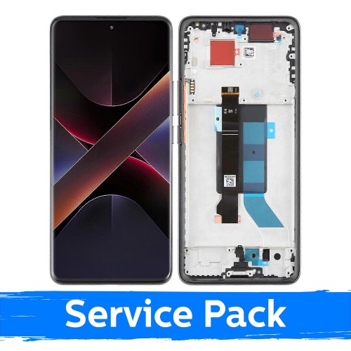LCD ekraan ühilduv Xiaomi Poco X7 5G raamiga / must / (Service Pack)