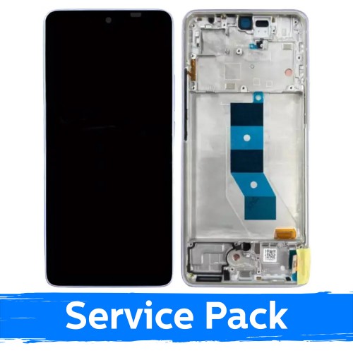 LCD ekraan ühilduv Xiaomi Redmi Note 14 5G / Poco M7 Pro 5G raamiga / lavendellilla / (Service Pack)