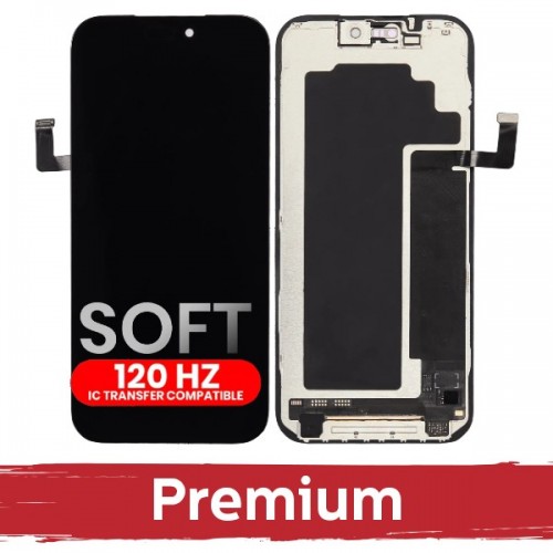 LCD ekraan ühilduv iPhone 17 Pro must (SOFT OLED / Stable 120Hz / Premium) *Removable IC*