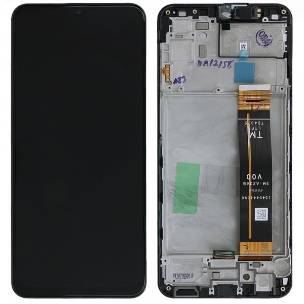 LCD screen Samsung A236 A23 5G koos touch screen ja frame Must original (service pack)