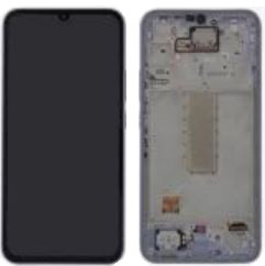 LCD screen Samsung A346 A34 5G 2023 koos touch screen ja frame Lilla original (assembled service pack)
