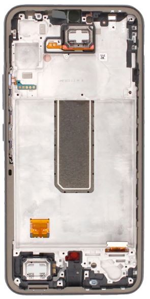 LCD screen Samsung A346 A34 5G 2023 koos touch screen ja frame Hõbedane original (service pack)