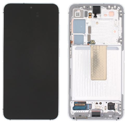 LCD screen Samsung S911 S23 5G koos touch screen ja frame Lime original (service pack)