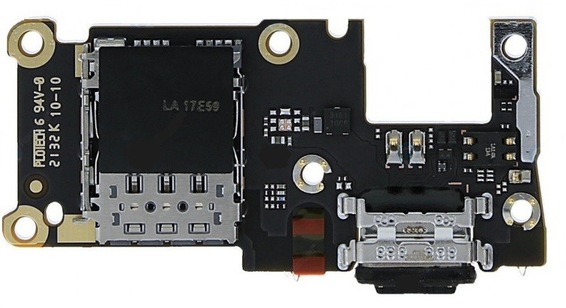 Flex Xiaomi 11T koos charging connector ja microphone, SIM card contact original (service pack)