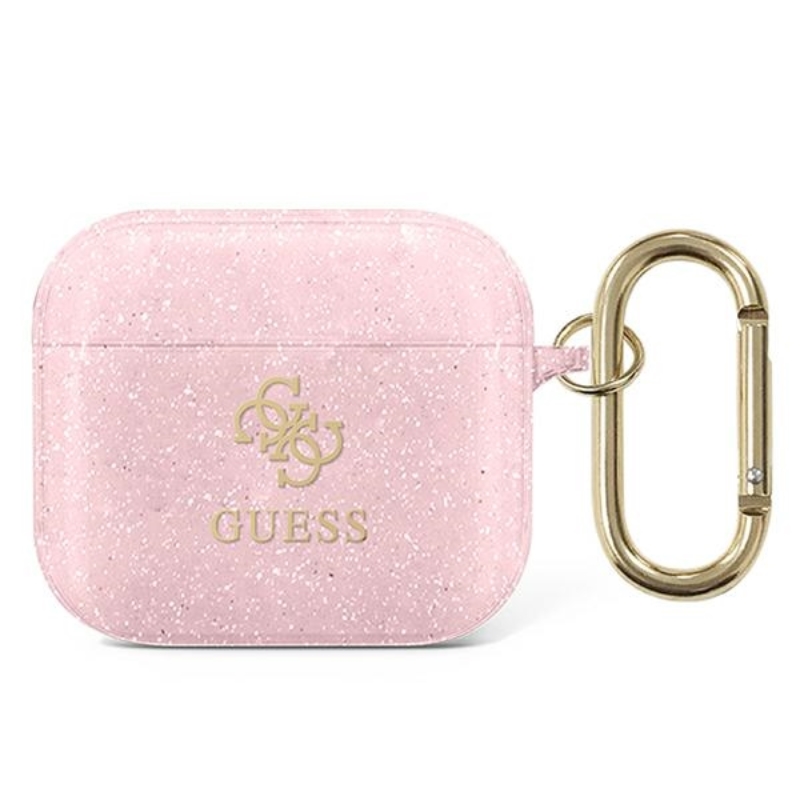 Guess GUA3UCG4GP AirPods 3 ümbris roosa/roosa Glitter Collection