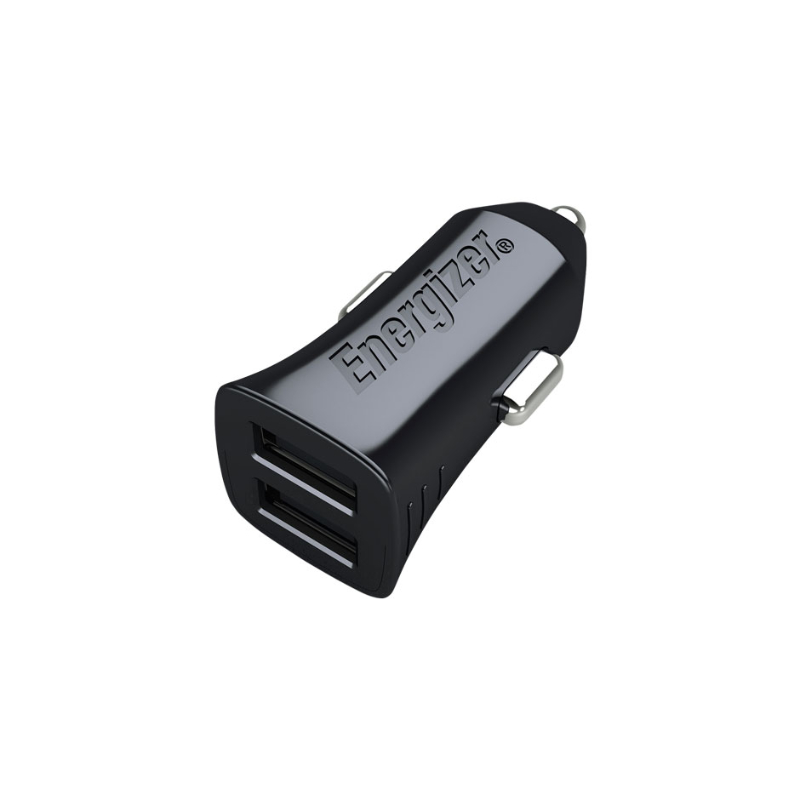 Energizer Classic D12 autolaadija, 2 × USB-A, 12 W / 2,4 A, must