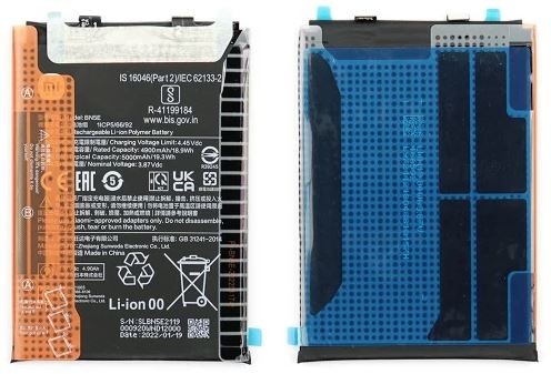 Aku original Xiaomi Note 11 Pro 5G/Note 12 Pro 4G/Poco X4 Pro 5G 5000mAh BN5E