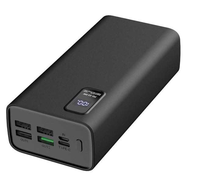 External aku AKUPANK Platinet 30000mAh (4xUSB; 1xType-C; QC3.0 22,5W) must