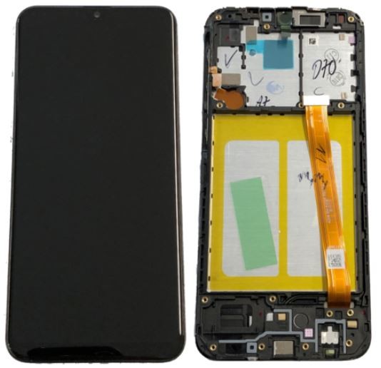 LCD ekraan Samsung A202 A20e 2019 puuteekraani ja raamiga must originaal