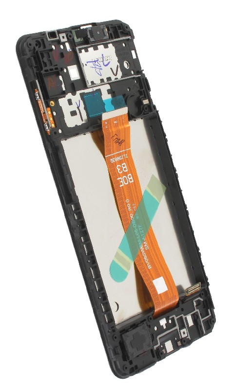 LCD screen Samsung A127 A12s 2021 koos touch screen ja frame Must original