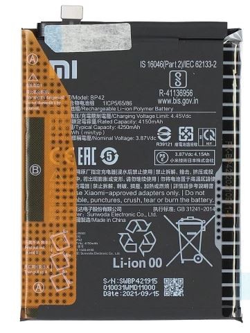 Aku original Xiaomi Mi 11 Lite 4G/Mi 11 Lite 5G/11 Lite 5G NE 4250mAh BP42