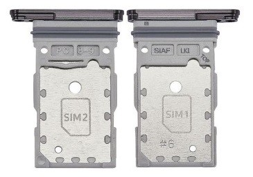SIM-kaardi hoidja Samsung S911/S916 S23/S23 Plus Dual Black originaal (hoolduspakett)