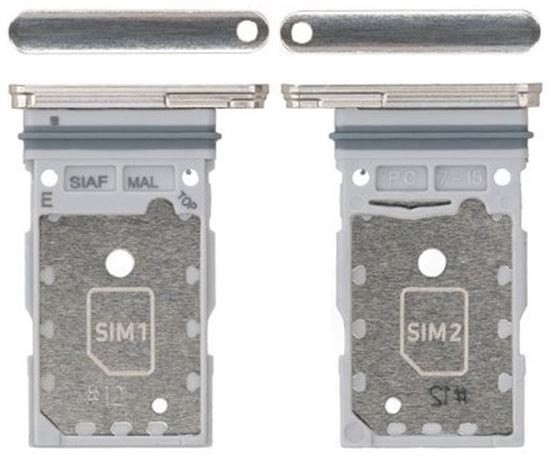 SIM-kaardi hoidja Samsung S911/S916 S23/S23 Plus Dual Cream originaal (teeninduskomplekt)