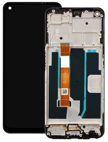 LCD screen OnePlus N200 5G koos touch screen ja frame Must original (used Grade A)