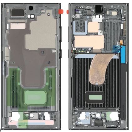 Middle housing Samsung S918 S23 Ultra Roheline original (service pack)