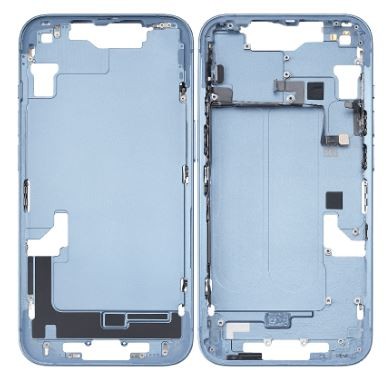 Middle housing iPhone 14 Sinine koos side buttons original (used Grade A)