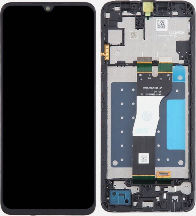 LCD screen Samsung A057 A05S 2023 koos touch screen ja frame Must original