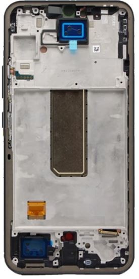 LCD screen Samsung A346 A34 5G 2023 koos touch screen ja frame Graphite OLED (real size)