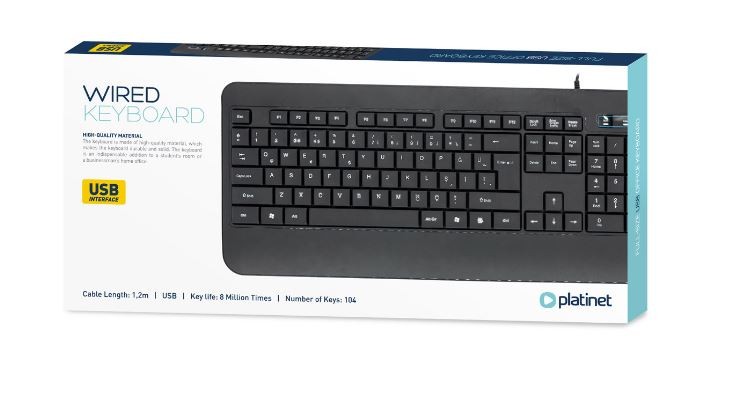 Wired keyboard Platinet PMK110B must